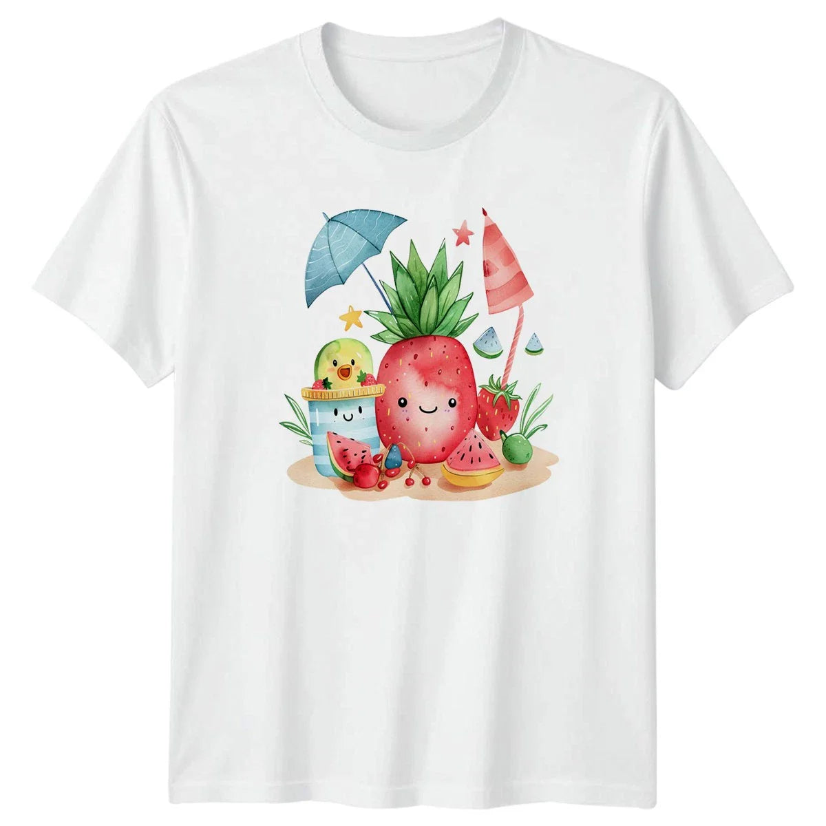 Kawaii Tropical Fruit T-Shirt Summer Beach Gift For Him And Her Unisex T-shirt, Sweatshirt, Hoodie, Long Sleeve Tee - T-Shirt, Sweatshirt, Hoodie