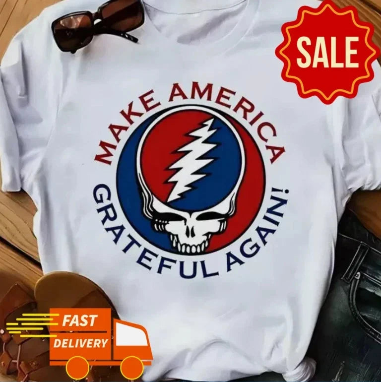 Make America Grateful Again T-Shirt - Rare Short Sleeve Shirt Unisex T-shirt, Sweatshirt, Hoodie, Long Sleeve Tee - T-Shirt, Sweatshirt, Hoodie