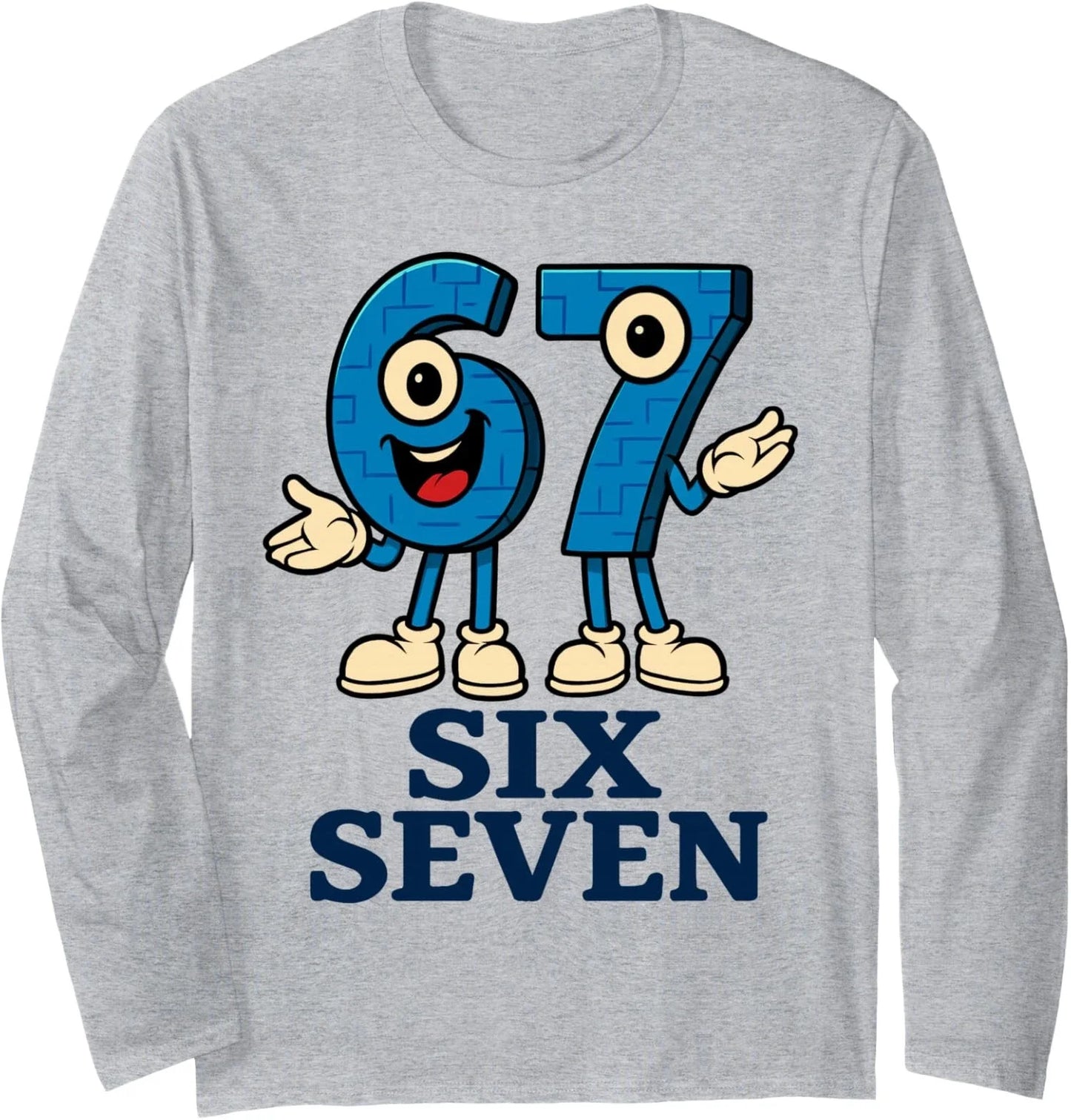 Six Seven Funny Italian Brainrot Gaming Meme Long Sleeve T-Shirt Unisex T-shirt, Sweatshirt, Hoodie, Long Sleeve Tee - T-Shirt, Sweatshirt, Hoodie