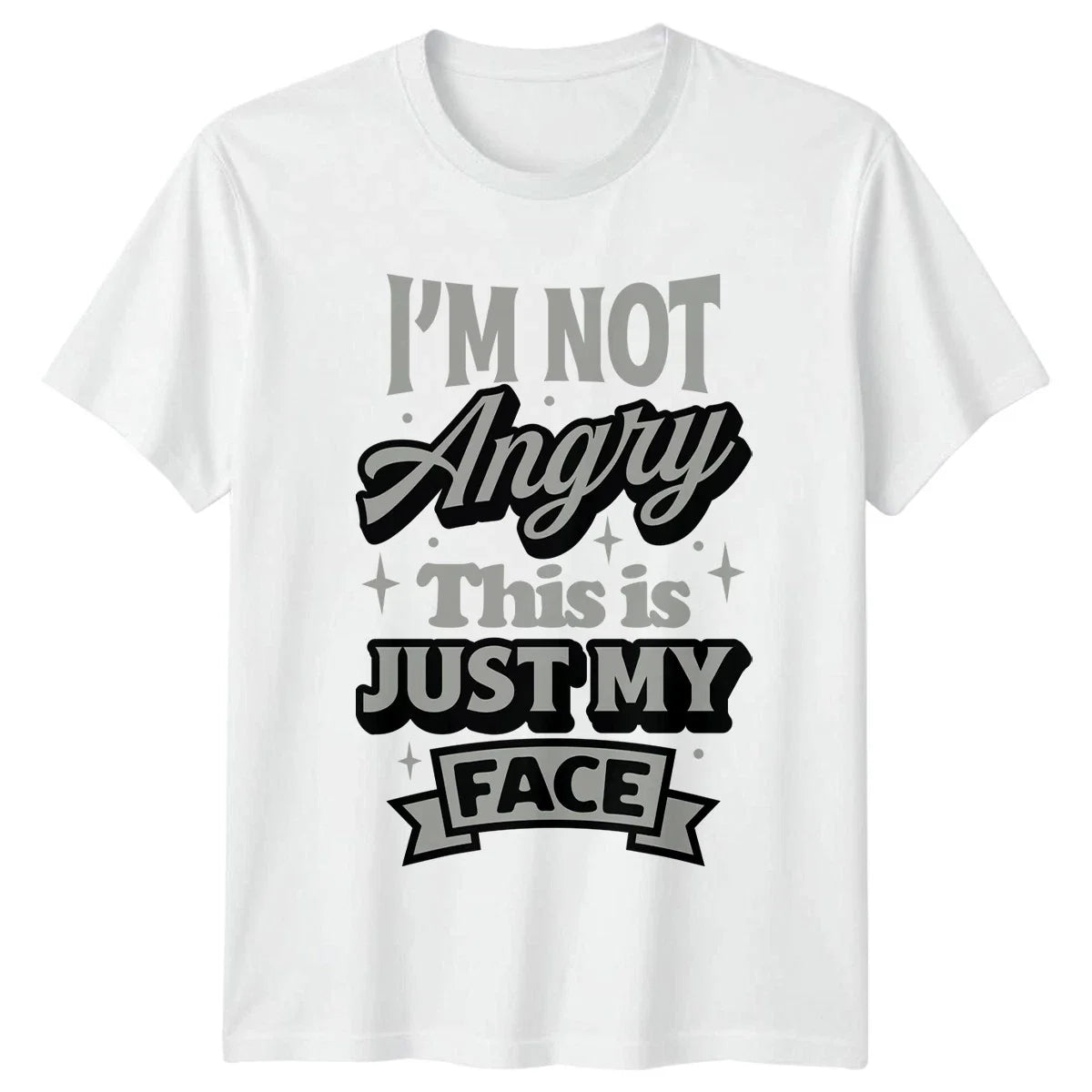Im Not Angry This Is T-Shirt Sarcastic Quotes Humor Birthday Gift Unisex T-shirt, Sweatshirt, Hoodie, Long Sleeve Tee - T-Shirt, Sweatshirt, Hoodie