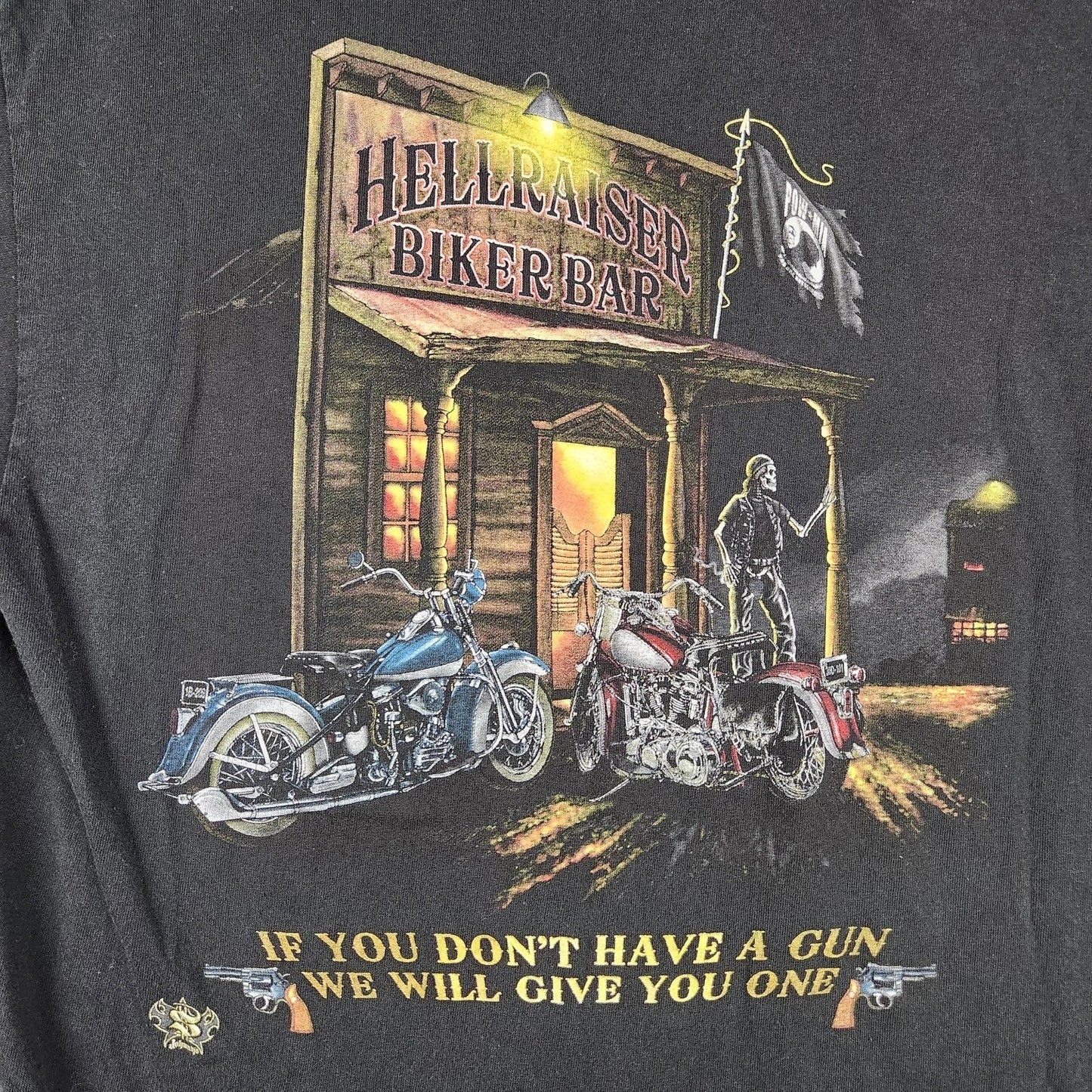 Vintage Hellraiser Biker Bar Shirt Mens XL Black POW MIA Eagle Graphic Y2k Logo Unisex T-shirt, Sweatshirt, Hoodie, Long Sleeve Tee - T-Shirt, Sweatshirt, Hoodie