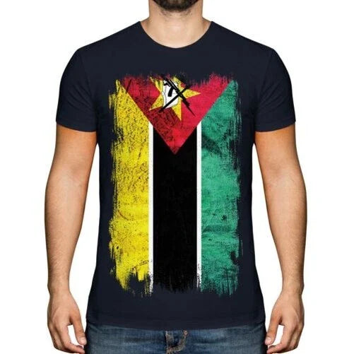 Mozambique Grunge Flag Men T-Shirt Mozambique Football Mozambican Shirt Unisex T-shirt, Sweatshirt, Hoodie, Long Sleeve Tee - T-Shirt, Sweatshirt, Hoodie