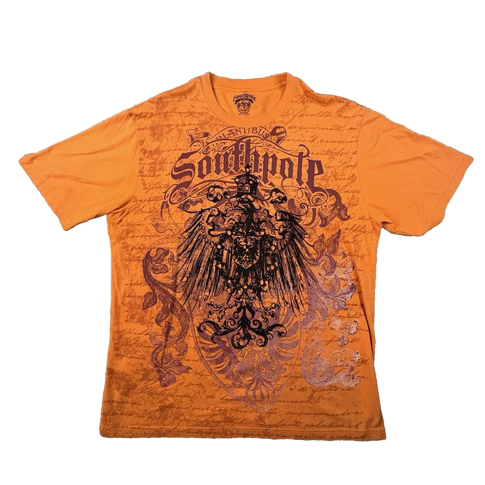 Southpole Men's XL Orange Graphic T Shirt Eagle Crest Y2K Streetwear SEE DESCRIP Unisex T-shirt, Sweatshirt, Hoodie, Long Sleeve Tee - T-Shirt, Sweatshirt, Hoodie