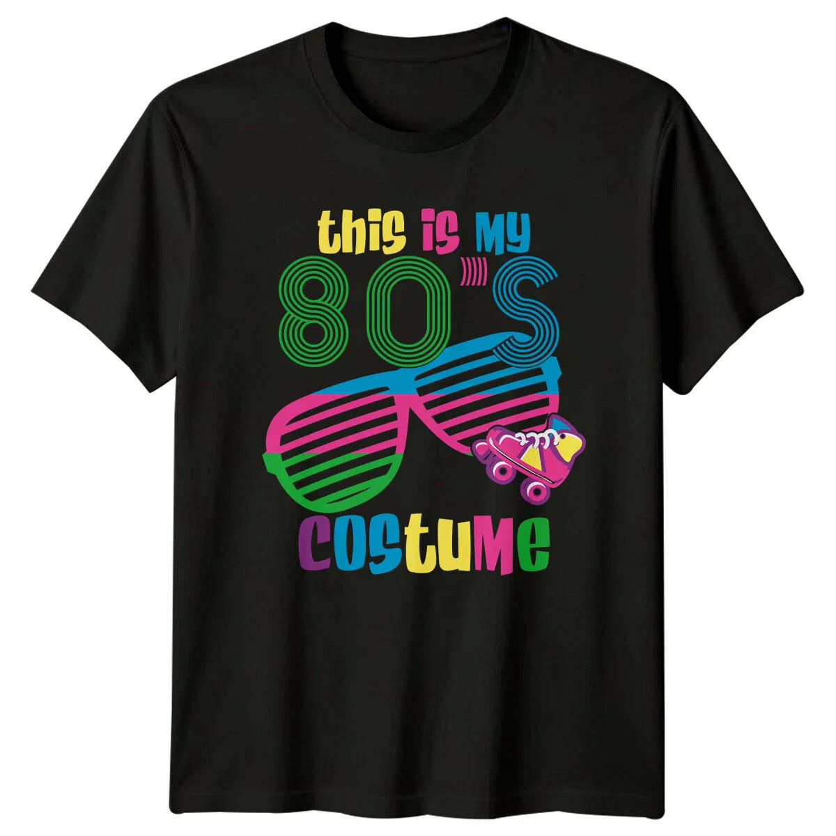 This Is My 80'S Costume T-Shirt, Retro Sunglasses and Skate Design Unisex T-shirt, Sweatshirt, Hoodie, Long Sleeve Tee - T-Shirt, Sweatshirt, Hoodie
