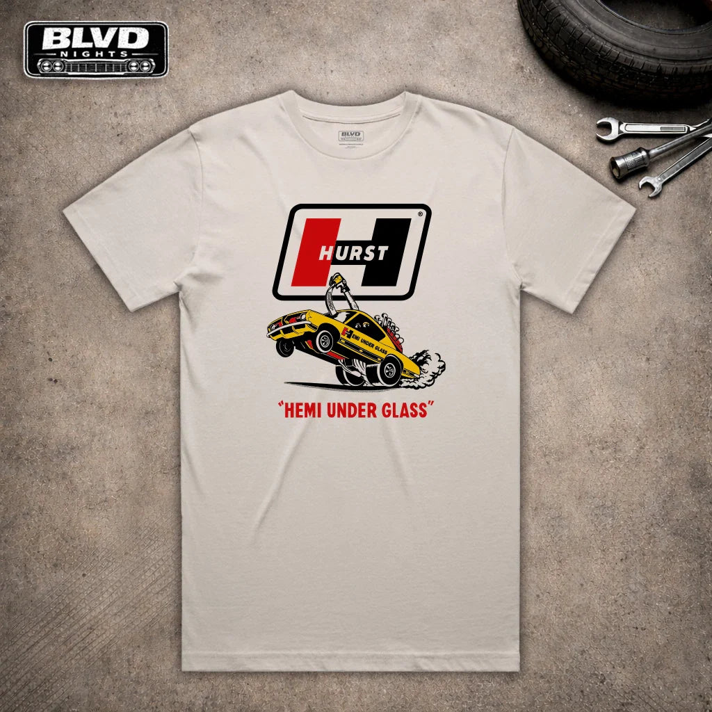 Hurst Shifters T Shirt | Vintage Muscle Car parts T shirt | Hemi Chrysler Mopar Unisex T-shirt, Sweatshirt, Hoodie, Long Sleeve Tee - T-Shirt, Sweatshirt, Hoodie