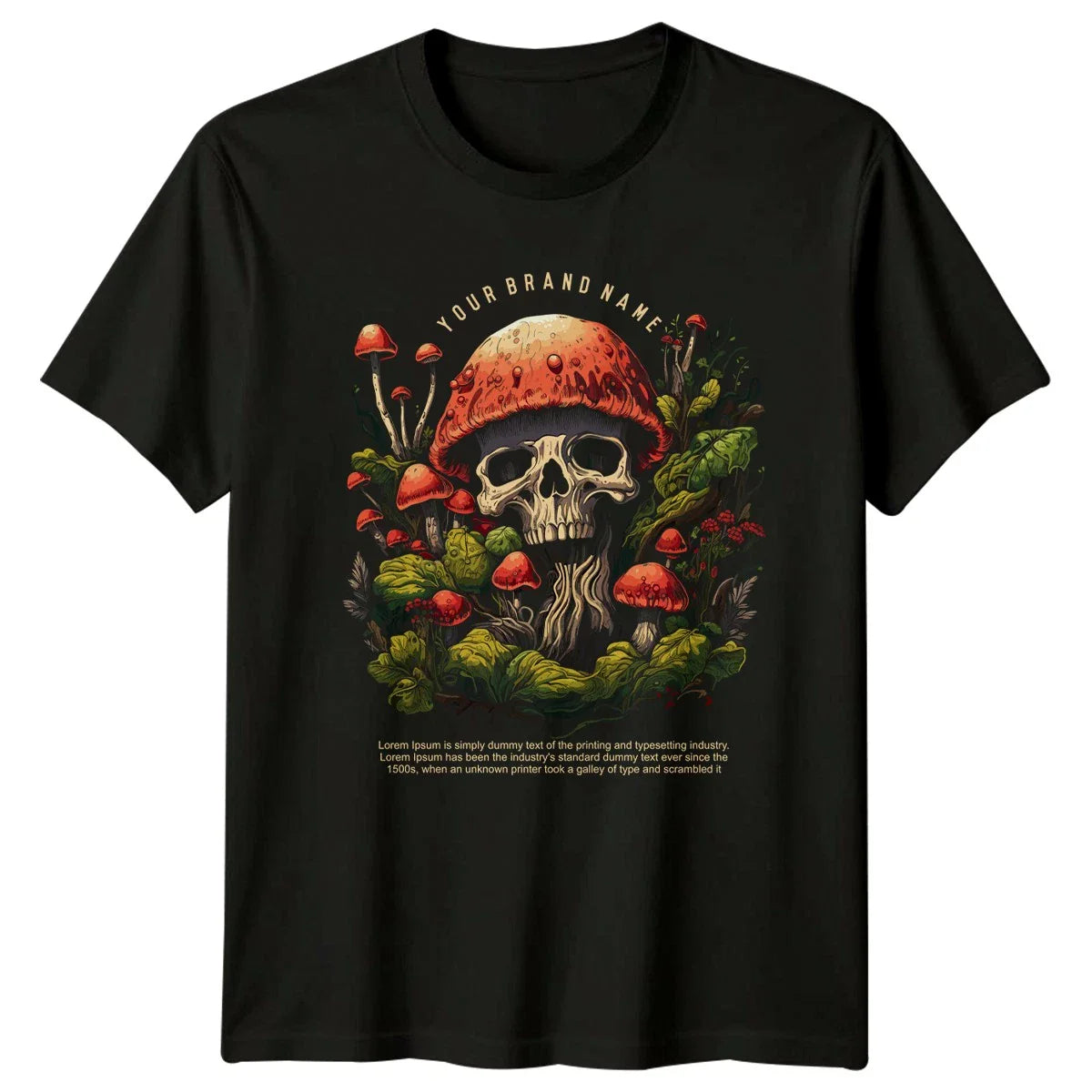 Mystical Skull Mushroom Woodland Art T-Shirt Mushroom Skull Nature Art Birthday Unisex T-shirt, Sweatshirt, Hoodie, Long Sleeve Tee - T-Shirt, Sweatshirt, Hoodie