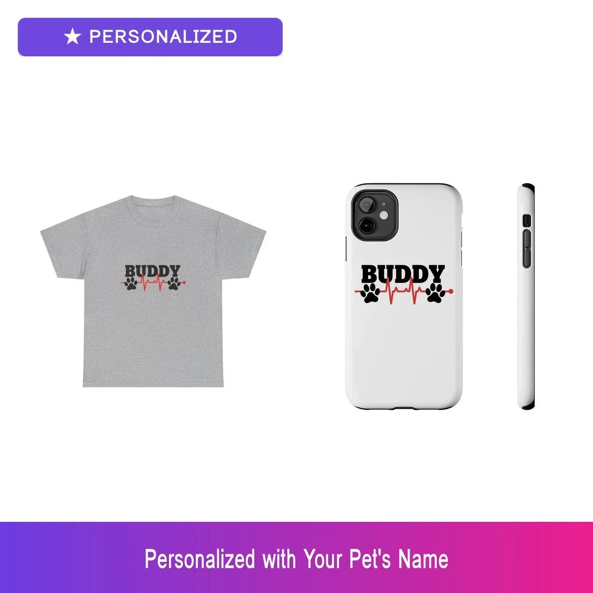 Custom Beagle Paw Print Gift Set Shirt Phone Case Personalized Pet Easter Gift Unisex T-shirt, Sweatshirt, Hoodie, Long Sleeve Tee - T-Shirt, Sweatshirt, Hoodie