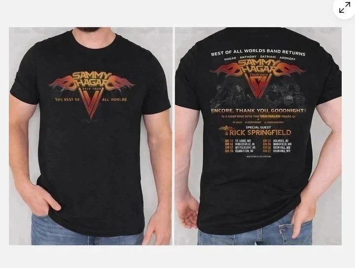 Sammy Hagar 2026 Best Of All Worlds Tour T-Shirt Unisex T-shirt, Sweatshirt, Hoodie, Long Sleeve Tee - T-Shirt, Sweatshirt, Hoodie