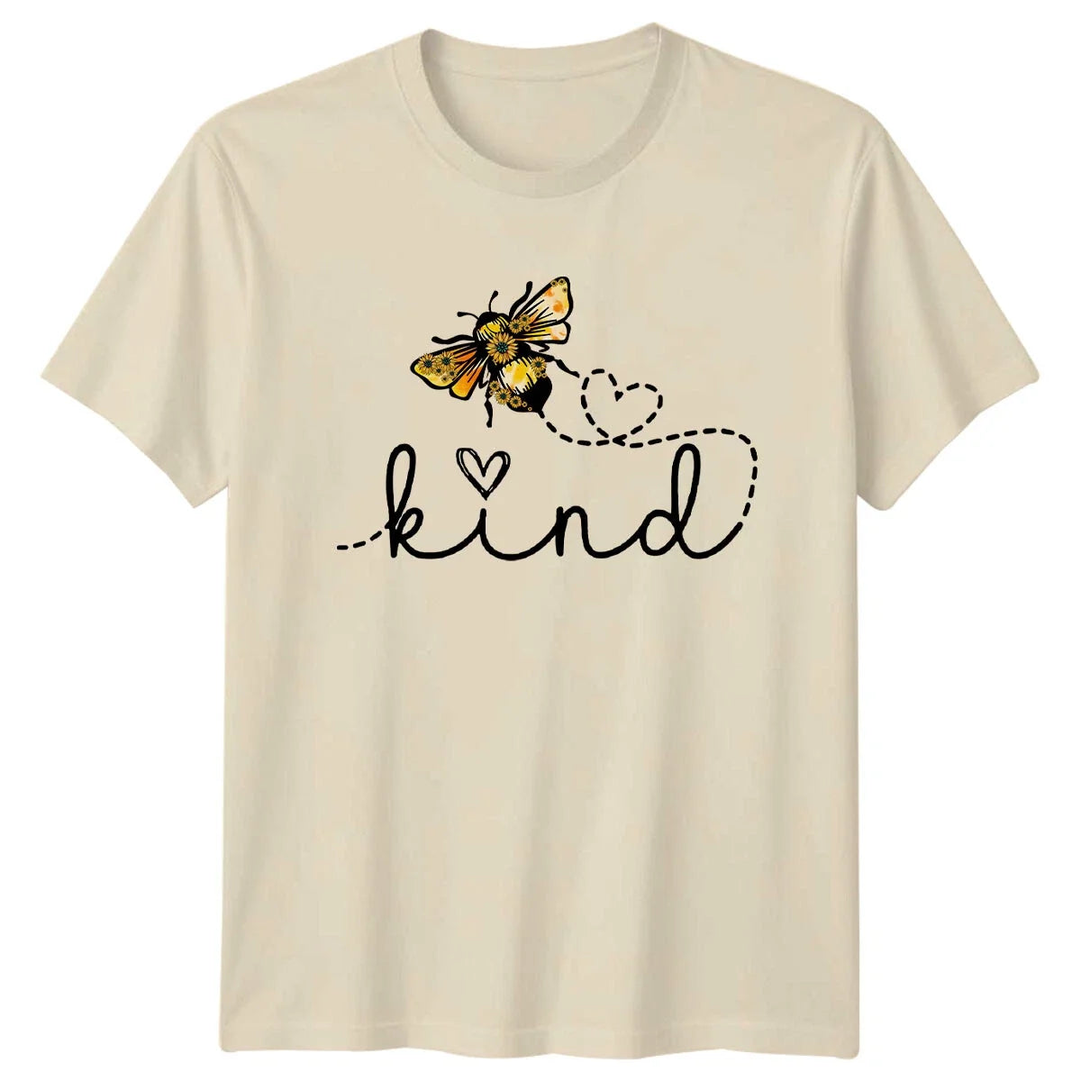 Bee Kind T-Shirt, Floral Bee with Heart, Inspirational Slogan Tee Unisex T-shirt, Sweatshirt, Hoodie, Long Sleeve Tee - T-Shirt, Sweatshirt, Hoodie