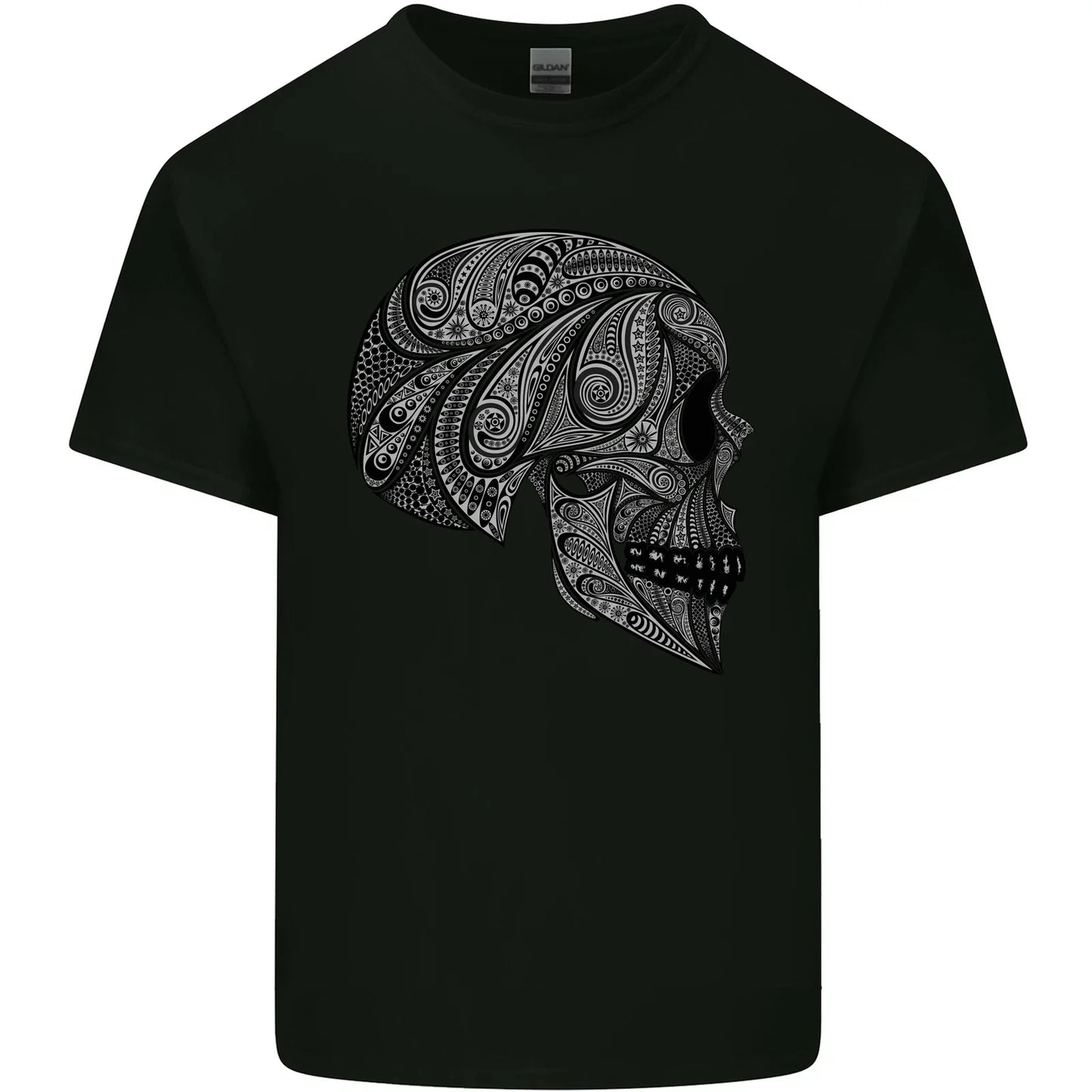 Mandala Skull Gothic Biker Motorbike Mens Light Cotton T-Shirt Unisex T-shirt, Sweatshirt, Hoodie, Long Sleeve Tee - T-Shirt, Sweatshirt, Hoodie