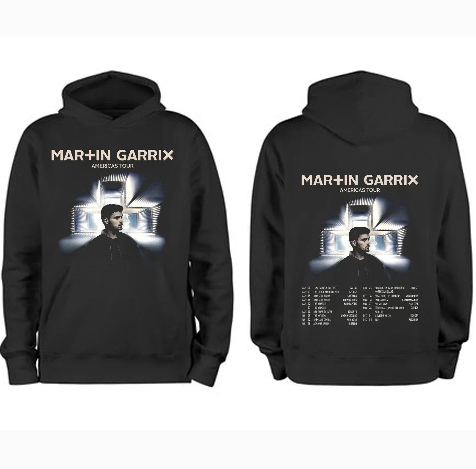 Martin Garrix Americas Tour 2026 City Dates Two Sided Hoodie Unisex T-shirt, Sweatshirt, Hoodie, Long Sleeve Tee - T-Shirt, Sweatshirt, Hoodie
