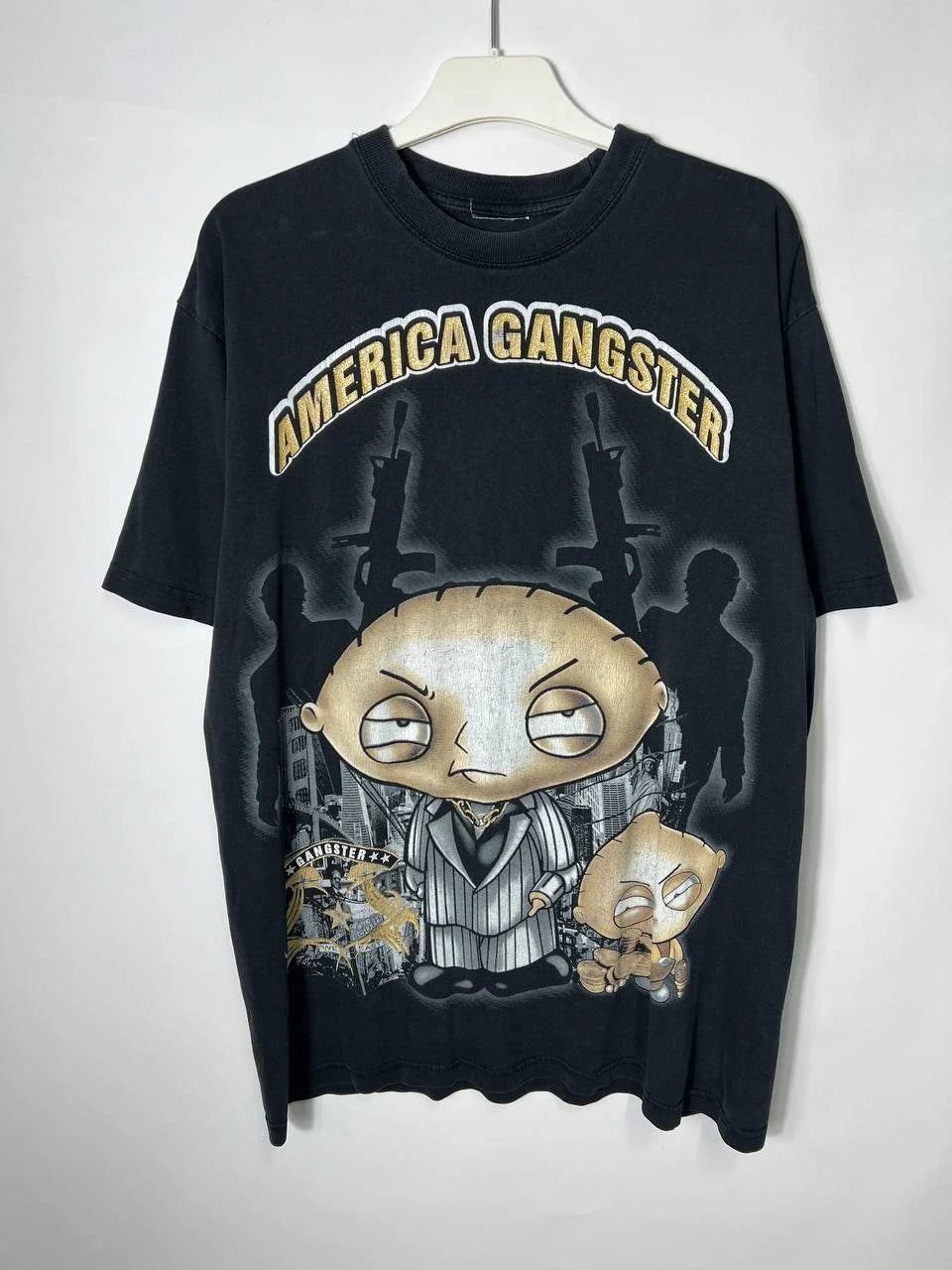 Y2k streetwear America Gangster Cartoon Graphic T-Shirt Unisex T-shirt, Sweatshirt, Hoodie, Long Sleeve Tee - T-Shirt, Sweatshirt, Hoodie
