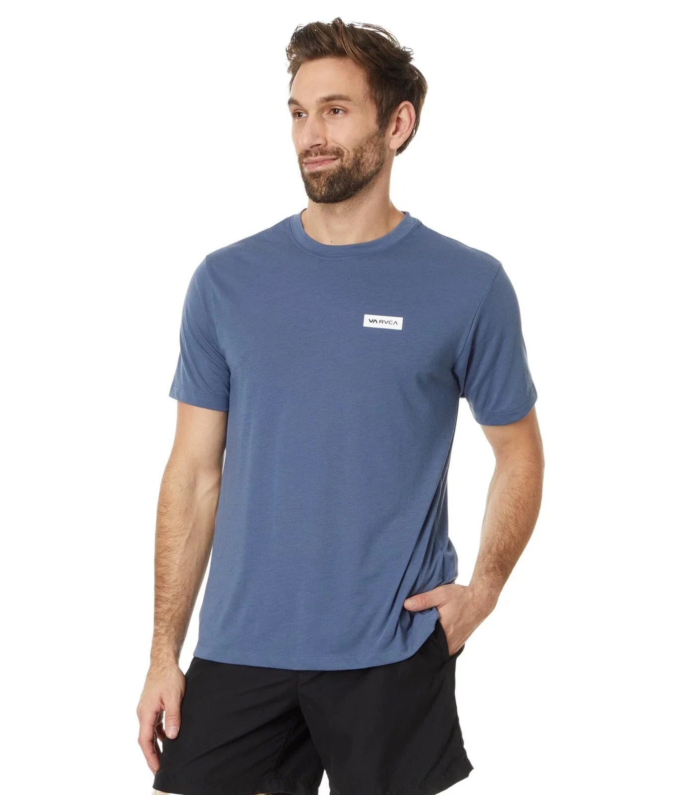 RVCA Men's Icon Short Sleeve Tee, Vintage Indigo-Small Unisex T-shirt, Sweatshirt, Hoodie, Long Sleeve Tee - T-Shirt, Sweatshirt, Hoodie