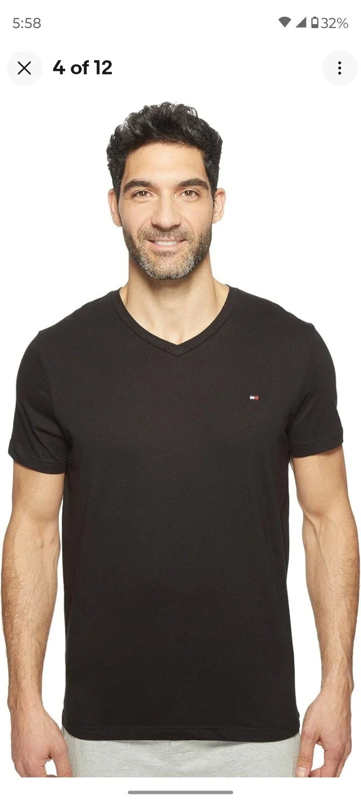 TOMMY HILFIGER T Shirt V-Neck Short Sleeve Black Men's Size Large Minimalist Unisex T-shirt, Sweatshirt, Hoodie, Long Sleeve Tee - T-Shirt, Sweatshirt, Hoodie