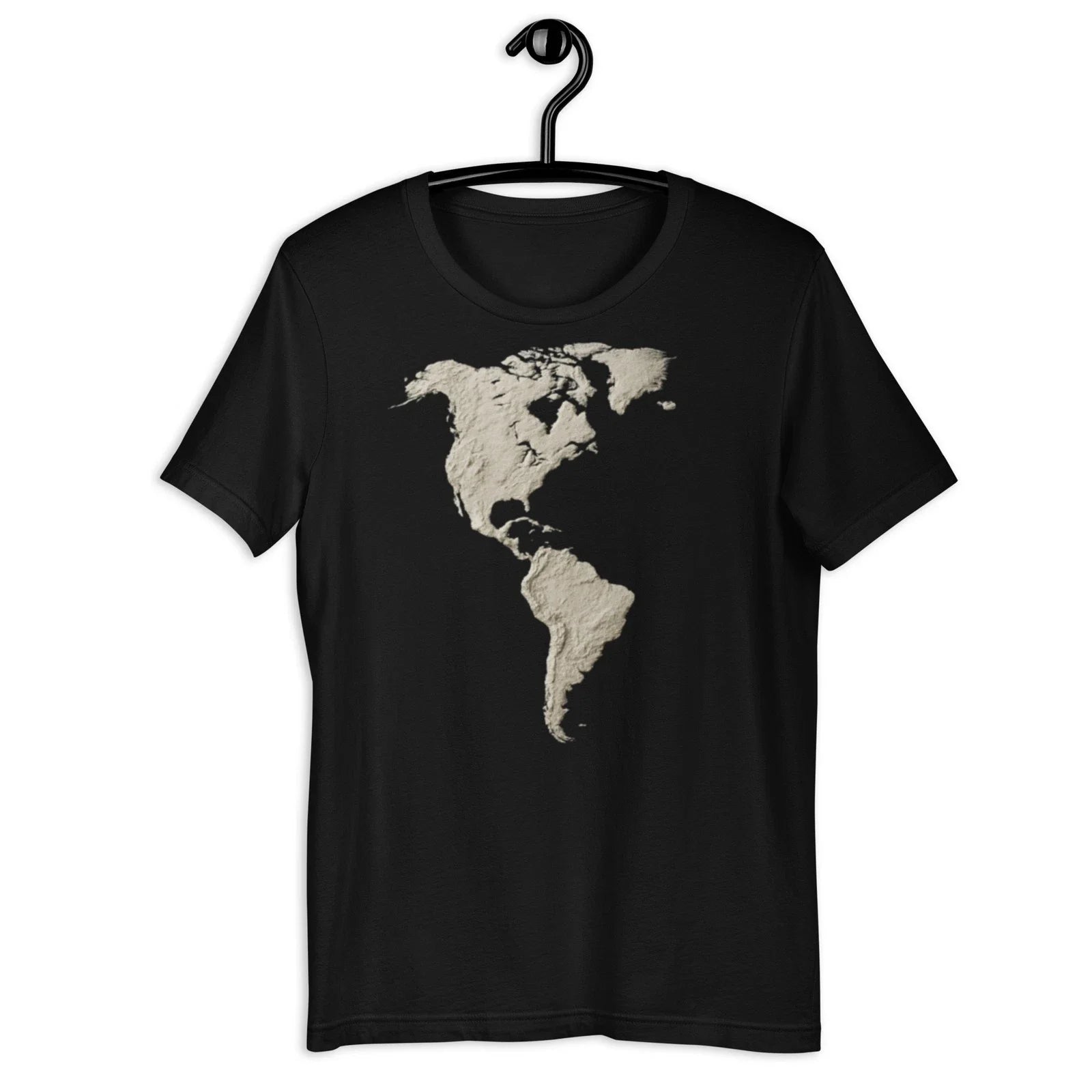 America Map Powder T-Shirt Minimalist Continent Art Graphic Tee Unisex T-shirt, Sweatshirt, Hoodie, Long Sleeve Tee - T-Shirt, Sweatshirt, Hoodie