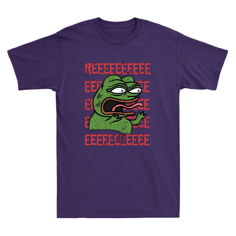 Pepe The Frog Reeee Dank Meme Funny Frog Lover Gift Vintage Men's Cotton T-Shirt Unisex T-shirt, Sweatshirt, Hoodie, Long Sleeve Tee - T-Shirt, Sweatshirt, Hoodie