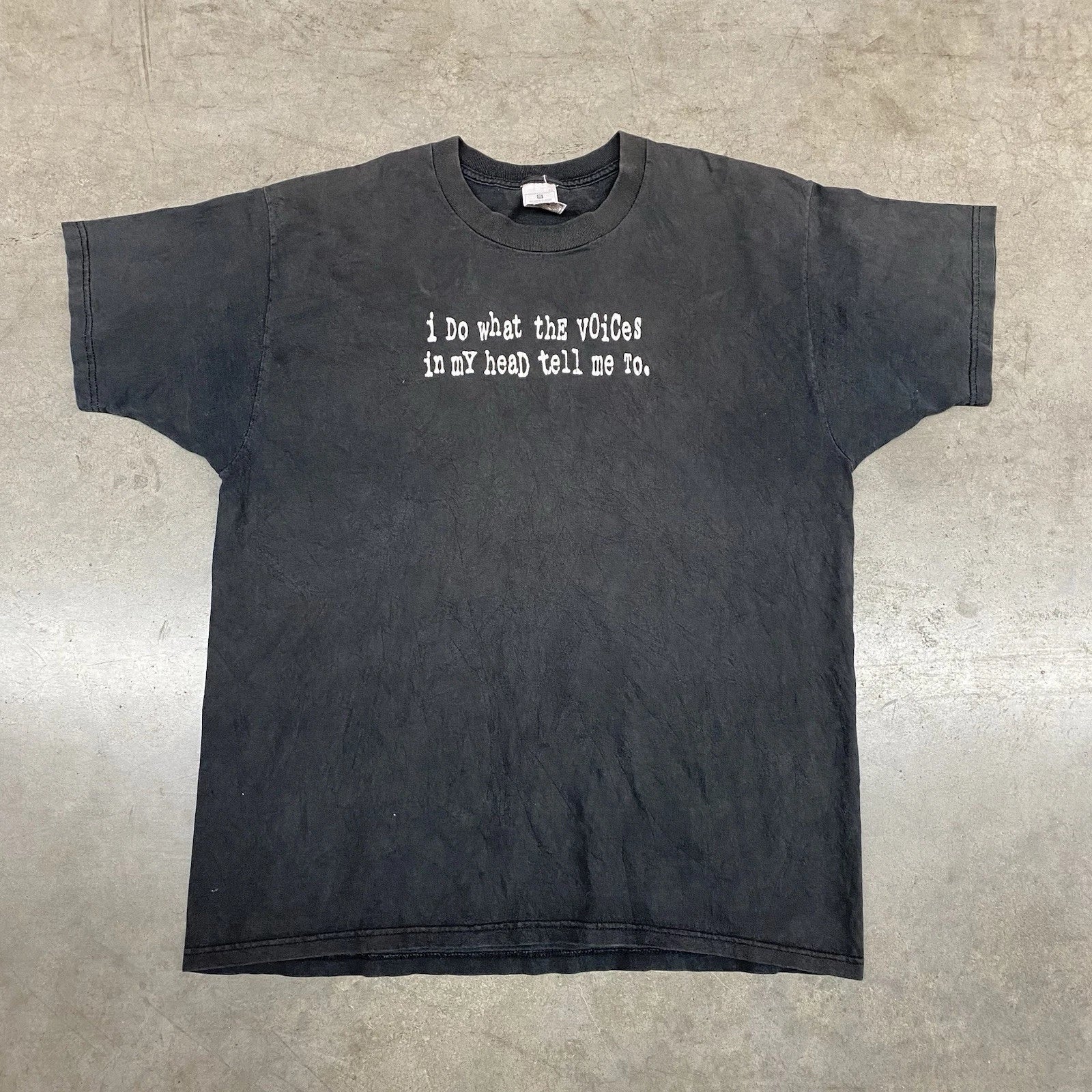Vintage Sarcastic Humor Voices In My Head T Shirt Mens XL Black Grunge Y2K Unisex T-shirt, Sweatshirt, Hoodie, Long Sleeve Tee - T-Shirt, Sweatshirt, Hoodie