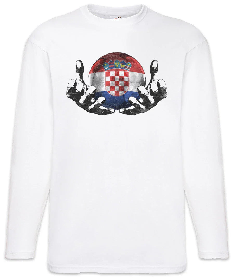 Croatia Football Magic Ball Men Long Sleeve T-Shirt croatian Soccer Flag Unisex T-shirt, Sweatshirt, Hoodie, Long Sleeve Tee - T-Shirt, Sweatshirt, Hoodie