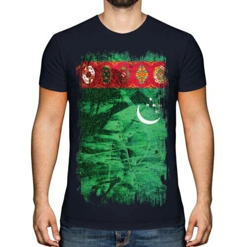Turkmenistan Grunge Flag T-Shirt Turkmenistan Turkmen Jersey Gift Unisex T-shirt, Sweatshirt, Hoodie, Long Sleeve Tee - T-Shirt, Sweatshirt, Hoodie