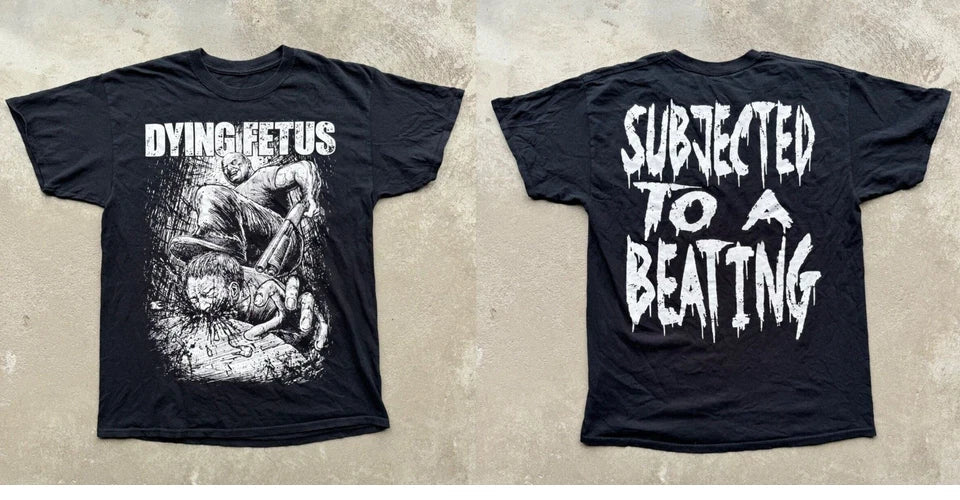 Dying Fetus - Subjected To Beating Short Sleeve Black All Size T-Shirt Unisex T-shirt, Sweatshirt, Hoodie, Long Sleeve Tee - T-Shirt, Sweatshirt, Hoodie