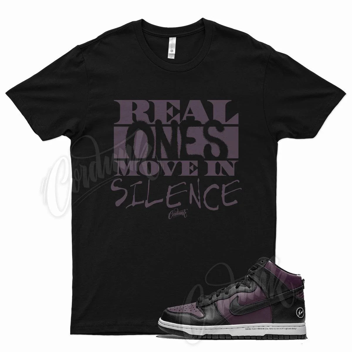 Black REAL T Shirt for Fragment x N Dunk High Beijing Wine Purple Unisex T-shirt, Sweatshirt, Hoodie, Long Sleeve Tee - T-Shirt, Sweatshirt, Hoodie