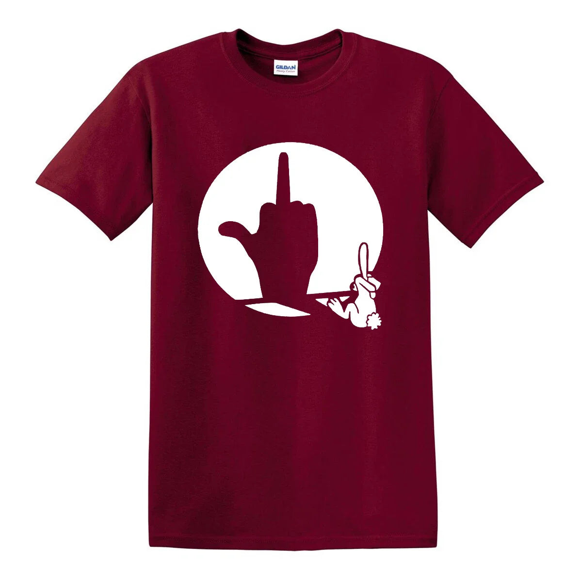 Middle Finger Shadow Puppet T-Shirt Funny Rude Joke Novelty Rabbit Gift Top Tee Unisex T-shirt, Sweatshirt, Hoodie, Long Sleeve Tee - T-Shirt, Sweatshirt, Hoodie