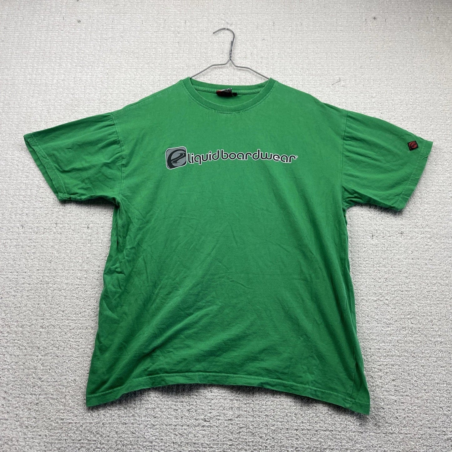Y2K Liquid boardwear T-shirt Men Sz XL Bright Green short sleeve Skater Grunge Unisex T-shirt, Sweatshirt, Hoodie, Long Sleeve Tee - T-Shirt, Sweatshirt, Hoodie