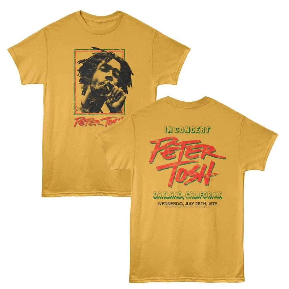 Peter Tosh Oakland 78 Front and Back Print T-Shirt Unisex T-shirt, Sweatshirt, Hoodie, Long Sleeve Tee - T-Shirt, Sweatshirt, Hoodie
