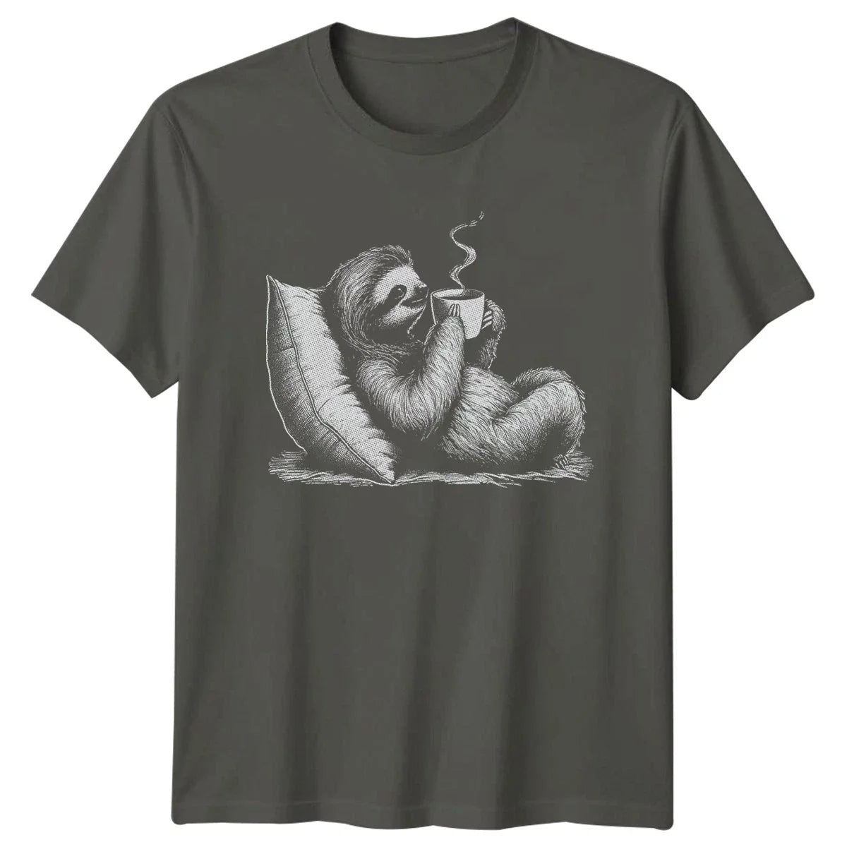 Chill Sloth Taking A Coffee T-Shirt Coffee Break Sloth Animal Unisex T-shirt, Sweatshirt, Hoodie, Long Sleeve Tee - T-Shirt, Sweatshirt, Hoodie
