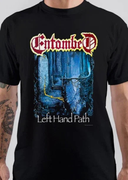 Entombed Band - Left Hand Path Short Sleeve Black Size S to 5XL T-Shirt Unisex T-shirt, Sweatshirt, Hoodie, Long Sleeve Tee - T-Shirt, Sweatshirt, Hoodie