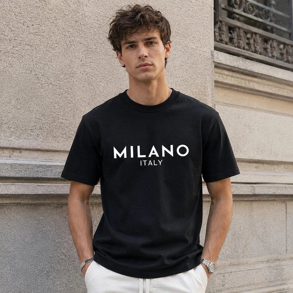 Milano Italy T-Shirt Minimalist Milan Travel City Graphic Tee Unisex Streetwear Unisex T-shirt, Sweatshirt, Hoodie, Long Sleeve Tee - T-Shirt, Sweatshirt, Hoodie