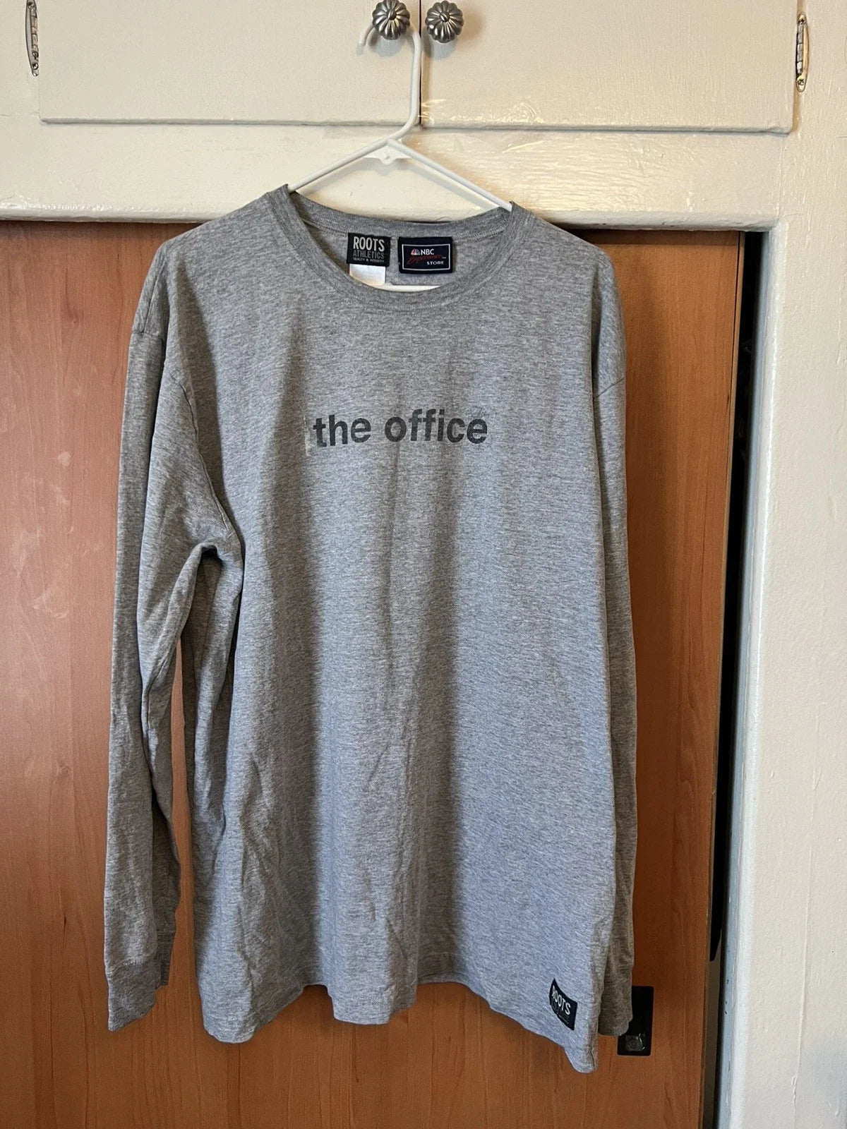 Vintage Roots Canada x The Office Promo long sleeve T-shirt gray size XL 2005 Unisex T-shirt, Sweatshirt, Hoodie, Long Sleeve Tee - T-Shirt, Sweatshirt, Hoodie