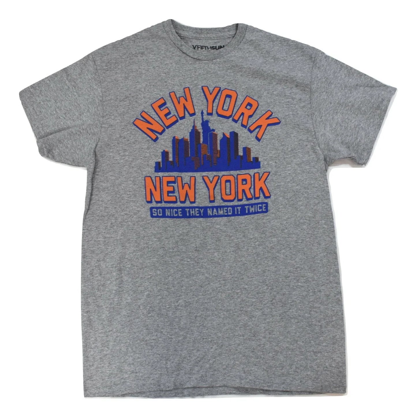 Fifth Sun Mens New York The City So Nice They Named It Twice Gray Shirt New S-XL Unisex T-shirt, Sweatshirt, Hoodie, Long Sleeve Tee - T-Shirt, Sweatshirt, Hoodie