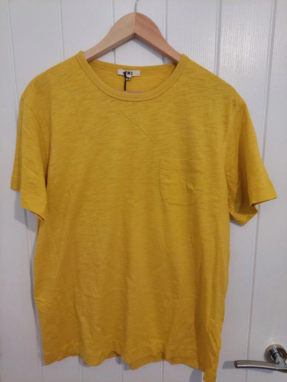 YMC T-Shirt Yellow Cotton Men's Short Sleeve Pocket Tee Size S NEW Unisex T-shirt, Sweatshirt, Hoodie, Long Sleeve Tee - T-Shirt, Sweatshirt, Hoodie