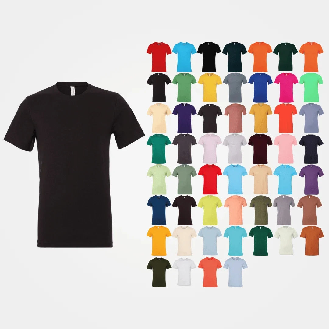 Bella + Canvas Unisex Jersey Crew Neck T-Shirt 3001-Casual Wear Plain Cotton (A) Unisex T-shirt, Sweatshirt, Hoodie, Long Sleeve Tee - T-Shirt, Sweatshirt, Hoodie