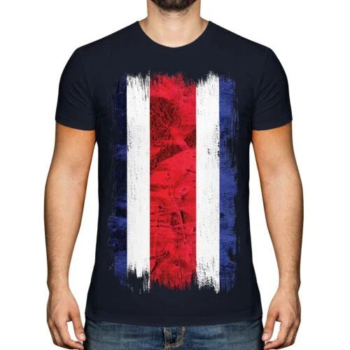 Costa Rica Grunge Flagge Herren T-Shirt Costa Rikanische Shirt Fuball Geschenk Unisex T-shirt, Sweatshirt, Hoodie, Long Sleeve Tee - T-Shirt, Sweatshirt, Hoodie