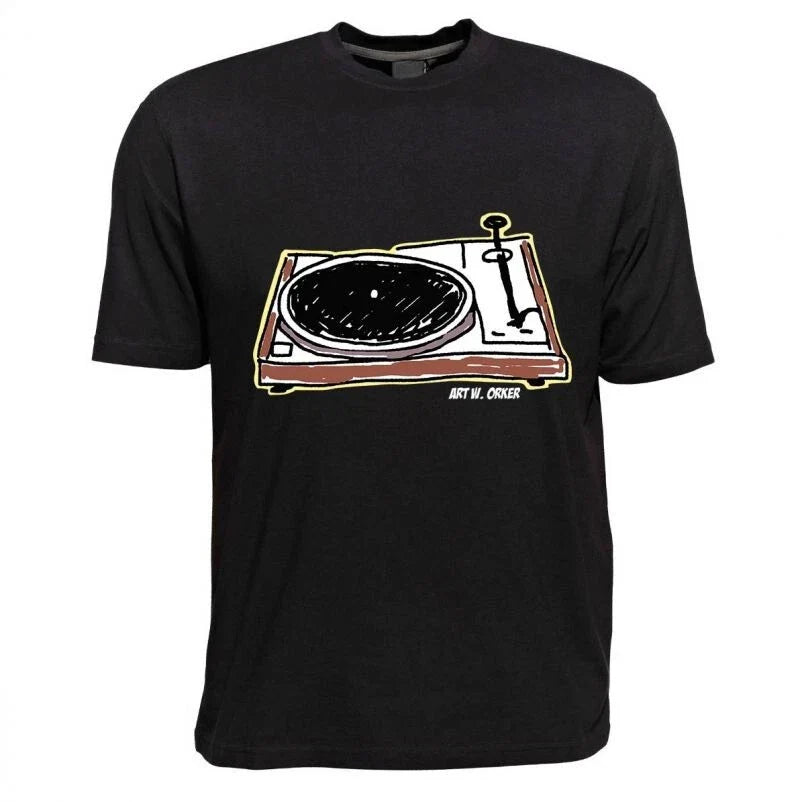 Art W. Orker Pop Art T-shirt Design Turntable Size XXL Unisex T-shirt, Sweatshirt, Hoodie, Long Sleeve Tee - T-Shirt, Sweatshirt, Hoodie