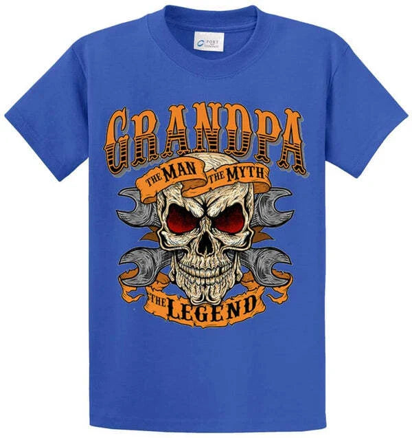 GRANDPA THE LEGEND Cotton Printed Tee Shirt Regular and Big and Tall Sizes Unisex T-shirt, Sweatshirt, Hoodie, Long Sleeve Tee - T-Shirt, Sweatshirt, Hoodie