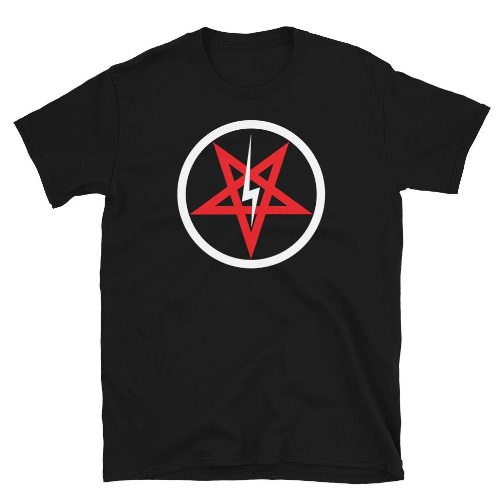 Satanic Church Sigil Bolt Inverted Pentagram Men's Short-Sleeve T-Shirt Unisex T-shirt, Sweatshirt, Hoodie, Long Sleeve Tee - T-Shirt, Sweatshirt, Hoodie