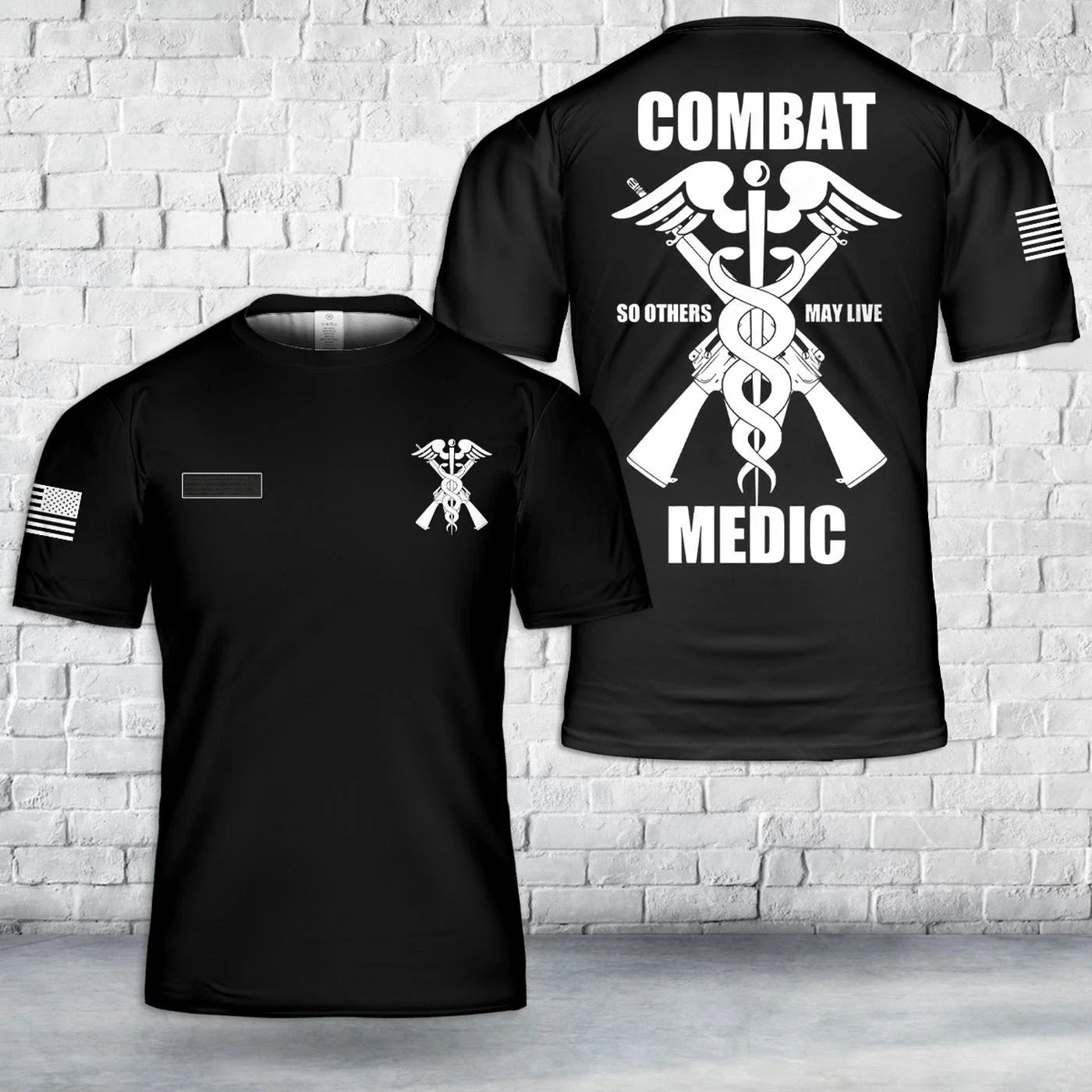 Custom Name US Army Combat Medic T-Shirt Gift For Dad Unisex T-shirt, Sweatshirt, Hoodie, Long Sleeve Tee - T-Shirt, Sweatshirt, Hoodie