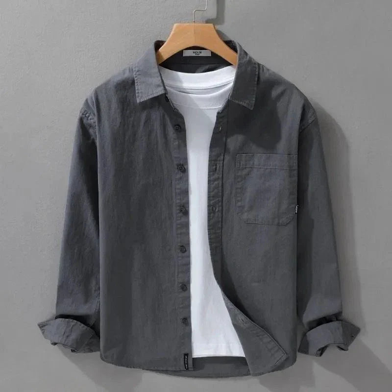 Mens Trendy Minimalist Japanese-style Loose-fit Shirt Unisex T-shirt, Sweatshirt, Hoodie, Long Sleeve Tee - T-Shirt, Sweatshirt, Hoodie