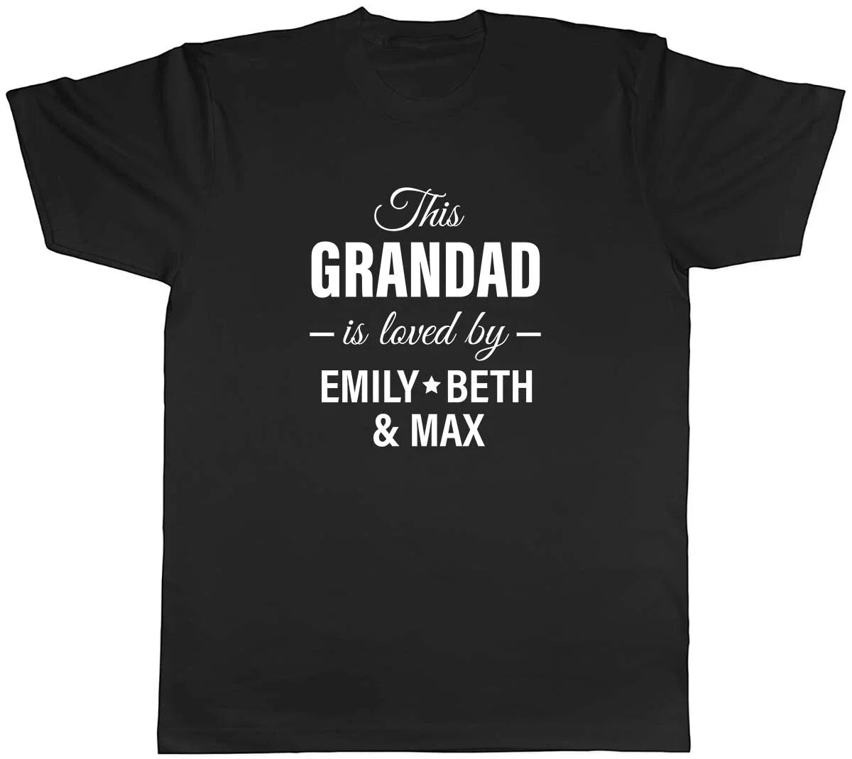 Personalised This Grandad Is Loved By Mens Unisex T-Shirt Tee Unisex T-shirt, Sweatshirt, Hoodie, Long Sleeve Tee - T-Shirt, Sweatshirt, Hoodie
