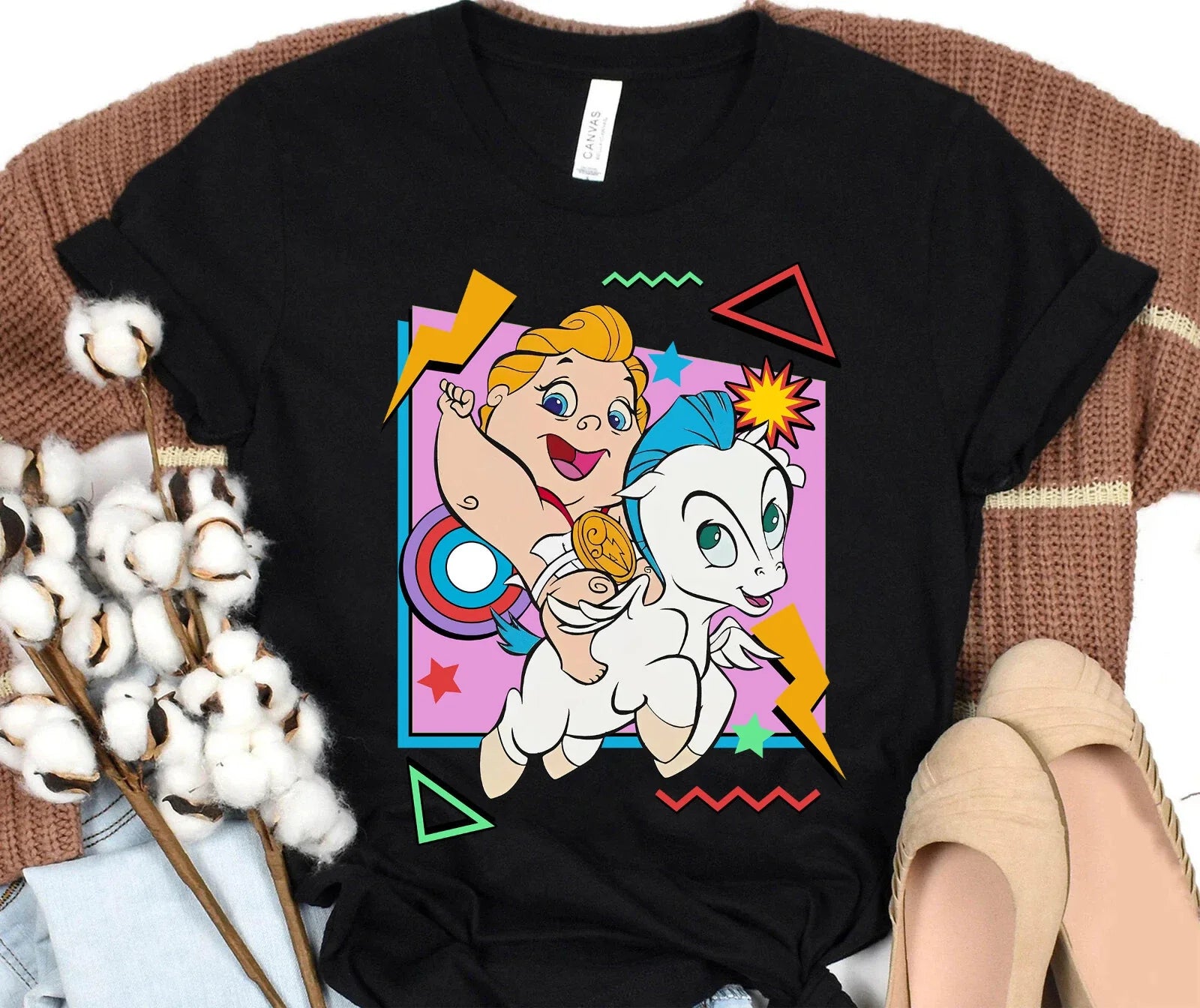 Retro 90s Baby Hercules and Pegasus Shirt Unisex Adult Kid Shirt 5924511 Unisex T-shirt, Sweatshirt, Hoodie, Long Sleeve Tee - T-Shirt, Sweatshirt, Hoodie