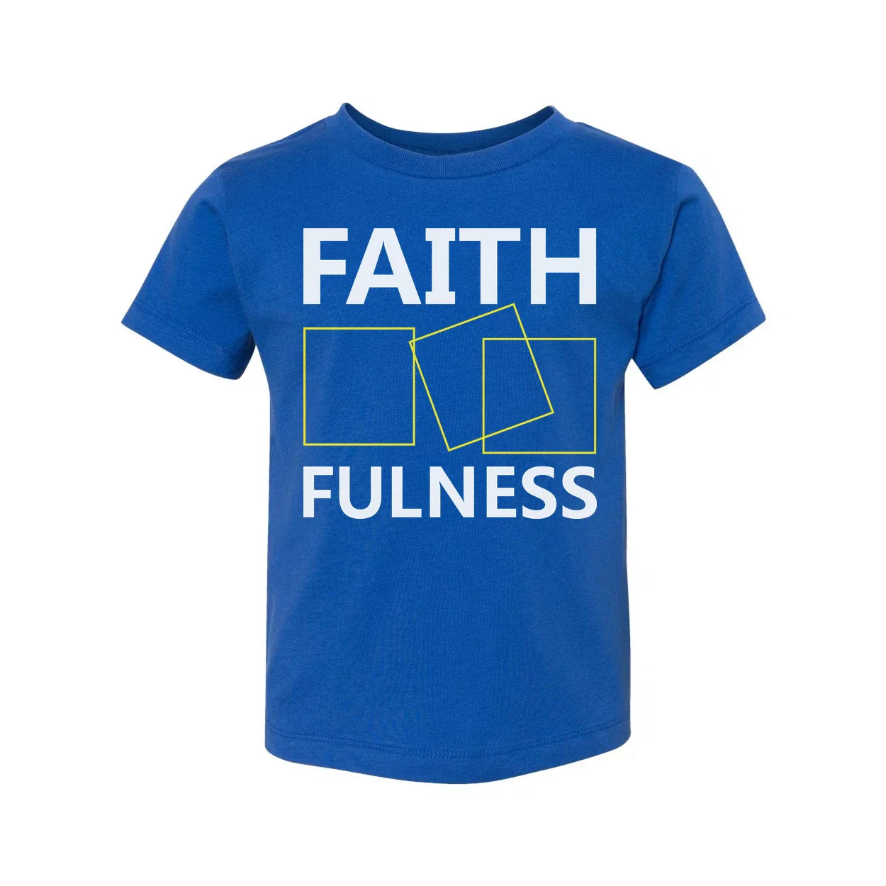 Faithfulness Christian Unisex Graphic T Shirt With Modern Yellow Square Outline Unisex T-shirt, Sweatshirt, Hoodie, Long Sleeve Tee - T-Shirt, Sweatshirt, Hoodie
