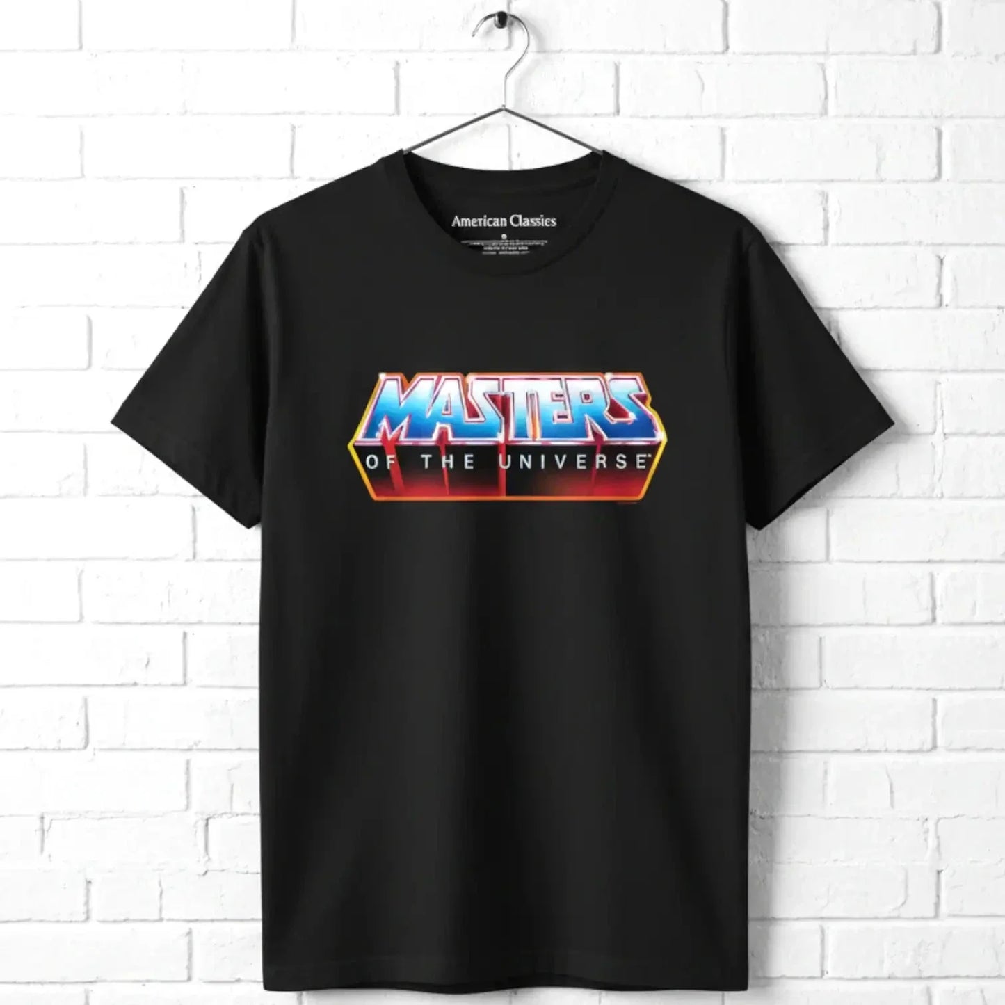 Masters of the Universe Chrome Logo Men's T Shirt Metallic He-Man 80s Vintage Unisex T-shirt, Sweatshirt, Hoodie, Long Sleeve Tee - T-Shirt, Sweatshirt, Hoodie