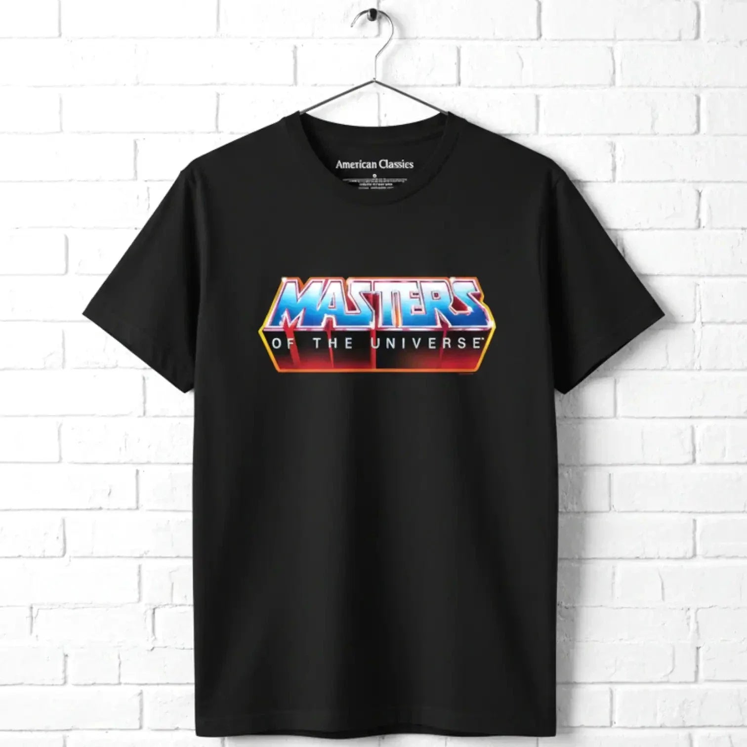 Masters of the Universe Chrome Logo Men's T Shirt Metallic He-Man 80s Vintage Unisex T-shirt, Sweatshirt, Hoodie, Long Sleeve Tee - T-Shirt, Sweatshirt, Hoodie