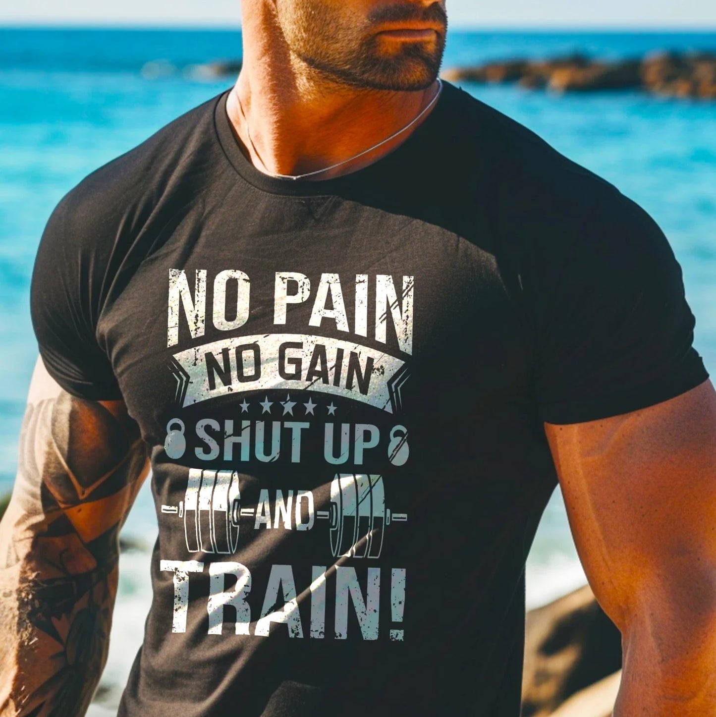 No Pain No Gain, Gym, Bodybuilding, Training, Workout, Boxing, MMA T-Shirt Unisex T-shirt, Sweatshirt, Hoodie, Long Sleeve Tee - T-Shirt, Sweatshirt, Hoodie