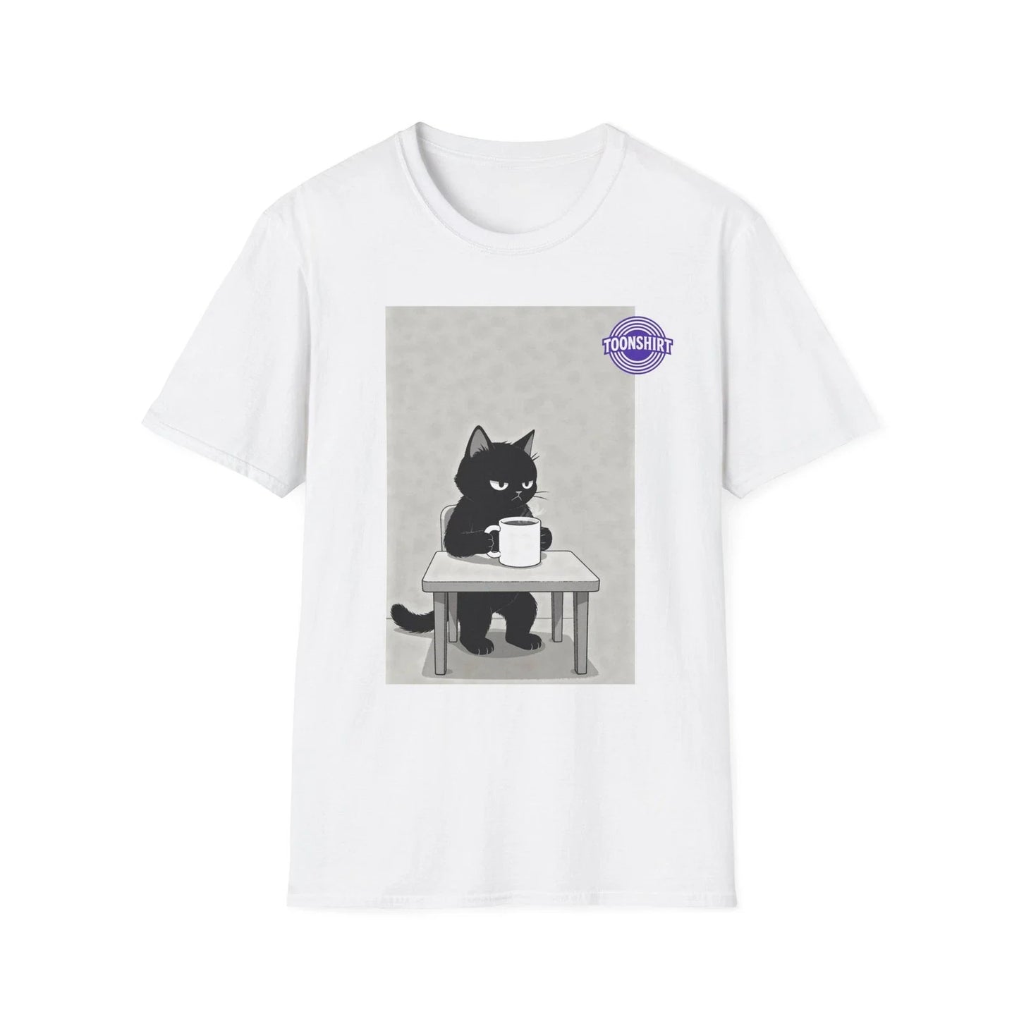 Chill Cat Coffee Cartoon Graphic T-Shirt Unisex T-shirt, Sweatshirt, Hoodie, Long Sleeve Tee - T-Shirt, Sweatshirt, Hoodie