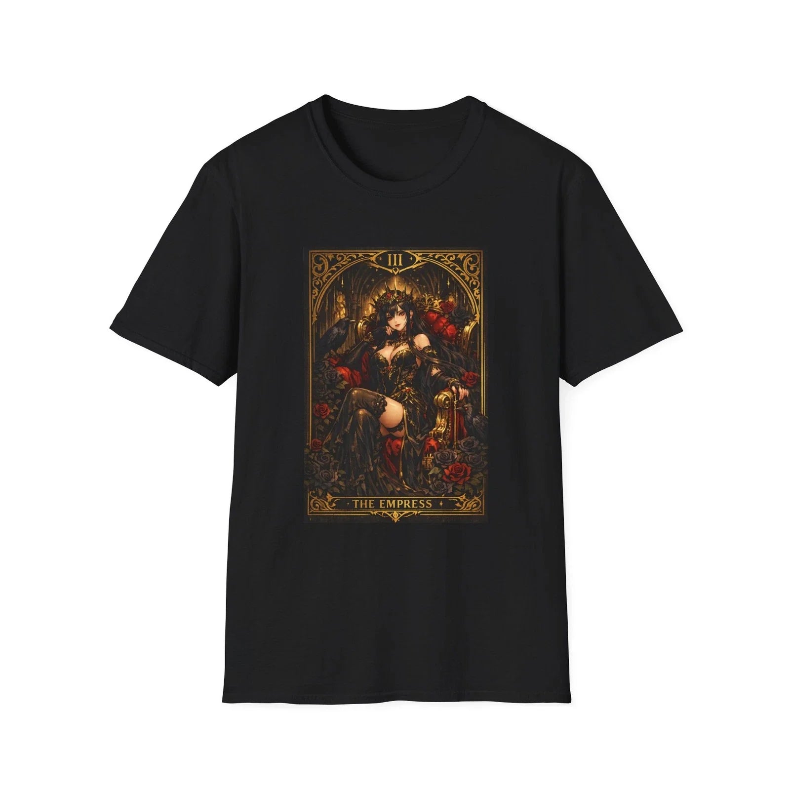 The Empress Anime Tarot T Shirt Gothic Fantasy Graphic Tee Unisex T-shirt, Sweatshirt, Hoodie, Long Sleeve Tee - T-Shirt, Sweatshirt, Hoodie