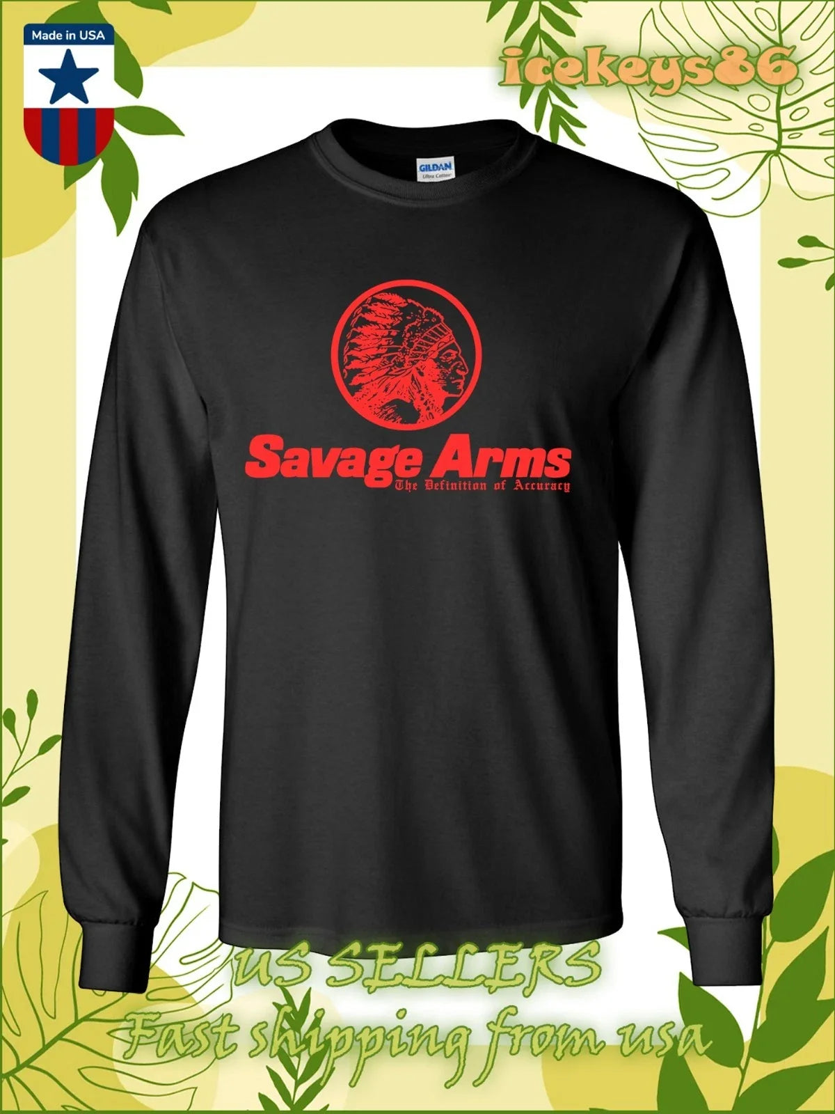Savage Arms The Definition of Accuracy Men's Long Sleeve T-Shirt American Tee Unisex T-shirt, Sweatshirt, Hoodie, Long Sleeve Tee - T-Shirt, Sweatshirt, Hoodie